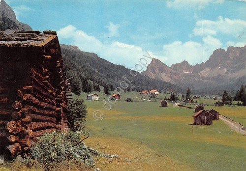 Cartolina Pozza di Fassa Valle San Nicolò Panorama 1970 (Trento) | Immagine principale