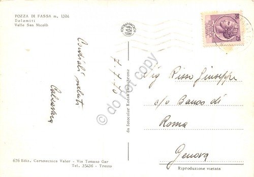 Cartolina Pozza di Fassa Valle San Nicolò Panorama 1970 (Trento) | Immagine Gallery 2