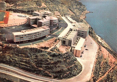 Cartolina Pozzuoli accademia Aeronautica panorama dall'alto