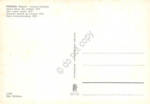 Cartolina Pozzuoli Vulcano Solfatara Nuova bocca del cratere 1972 | Immagine Gallery 2