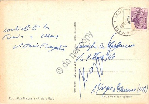 Cartolina Praia a Mare Saluti da Vedutine (Altre tematiche) | Immagine Gallery 2