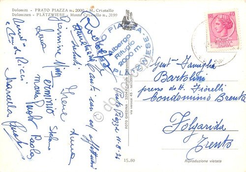 Cartolina Prato Piazza Timbro albergo1974 | Immagine Gallery 2