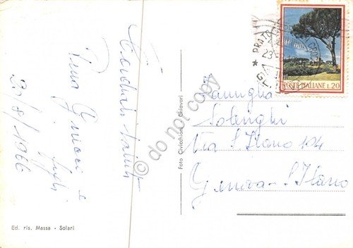 Cartolina Prato sopra la Croce con Villa Zanone 1966 grinza | Immagine Gallery 2