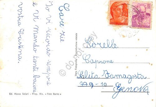 Cartolina Prato Sopralacroce Chiavari Bosco delle fate colorata anni '60