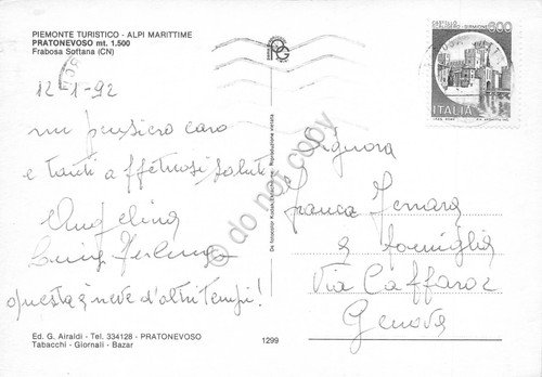 Cartolina Pratonevoso Frabosa Sottana auto case alberghi piste di sci … | Immagine Gallery 2