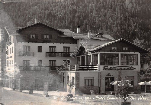 Cartolina Pre St. Didier Hotel Crammont et des Alpes ED …