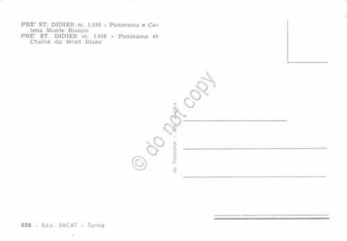 Cartolina Pre St Didier Panorama e catena Monte Bianco