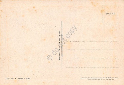Cartolina Predappio casa natale di Mussolini ingiallita