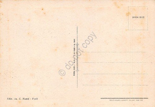 Cartolina Predappio casa natale di Mussolini ingiallita