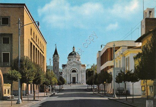 Cartolina Predappio Viale Matteotti Chiesa S. Antonio 1983