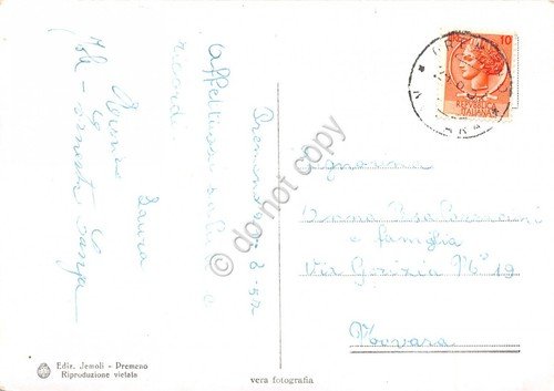 Cartolina Premeno Albergo Premeno 1957