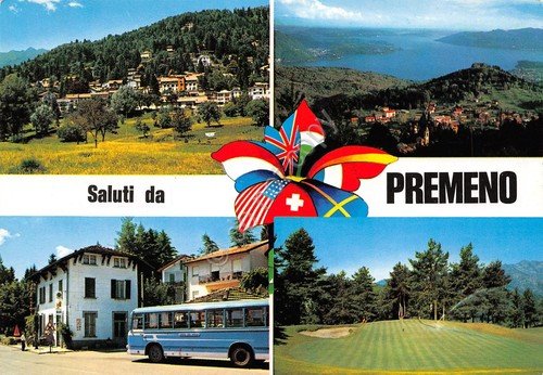 Cartolina Premeno vedute varie golf bar bus (Verbania) | Immagine principale