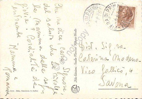 Cartolina Primiera Dolomiti Seggiovia San Guarna 1955 animata