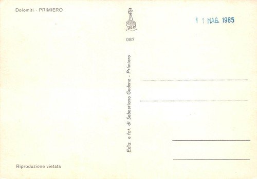 Cartolina Primiero Vedutine (Trento)