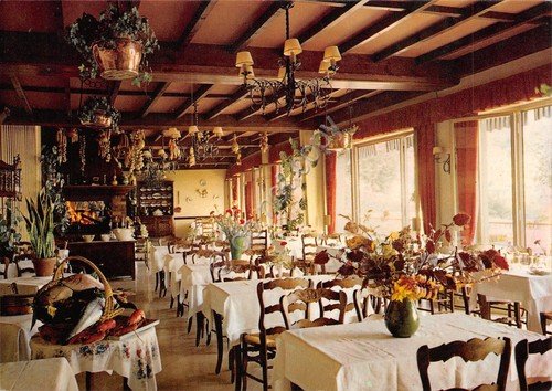 Cartolina Principato di Monaco restaurant La Chaumiere interno