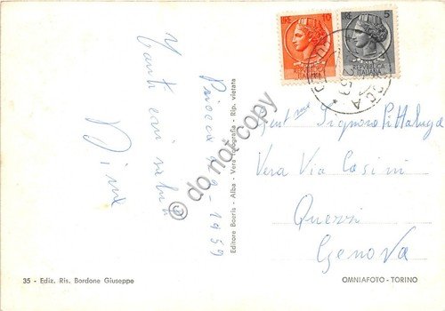 Cartolina Priocca Chiesa Parrocchiale interno 1959 | Immagine Gallery 2