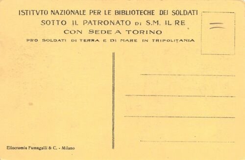 Cartolina Pro soldati terra e mare in Tripolitania Biblioteche soldati …