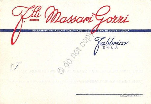Cartolina Pubblicitaria - Fabbrico - Reggio Emilia - Fratelli Massari … | Immagine principale