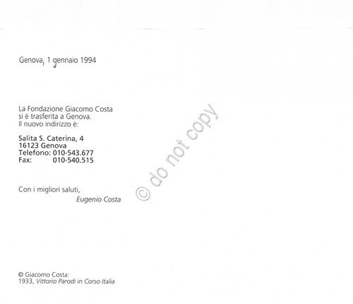 Cartolina pubblicitaria Auto Alfa Romeo Fondazione Costa 1994 | Immagine Gallery 2