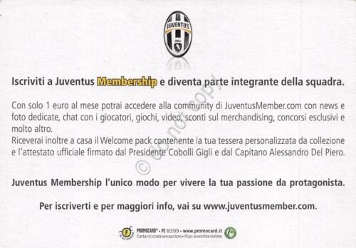 Cartolina pubblicitaria Calcio Juventus membership