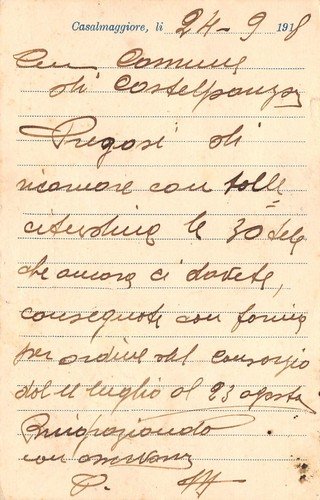 Cartolina pubblicitaria Casalmaggiore Società Macinazione Cereali 1918 | Immagine Gallery 2