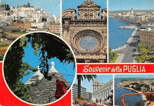 Cartolina Puglia vedute varie località (Bari) | Immagine principale