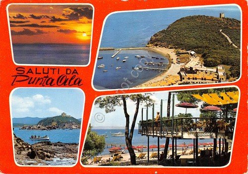 Cartolina Punta Ala 4 vedute spiaggia (Grosseto) | Immagine principale