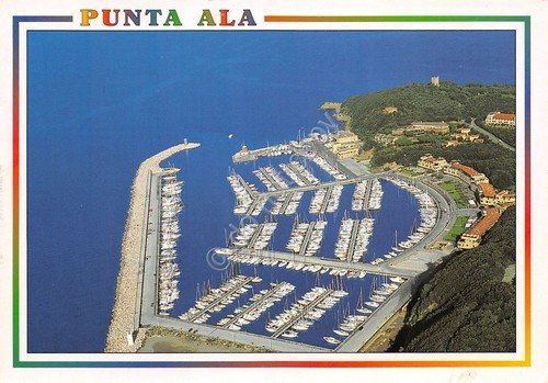Cartolina Punta Ala panorama aereo porto grafica 2009 | Immagine principale