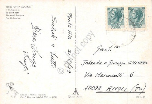 Cartolina Punta Ala Porticciolo vista dall'alto 1979 | Immagine Gallery 2