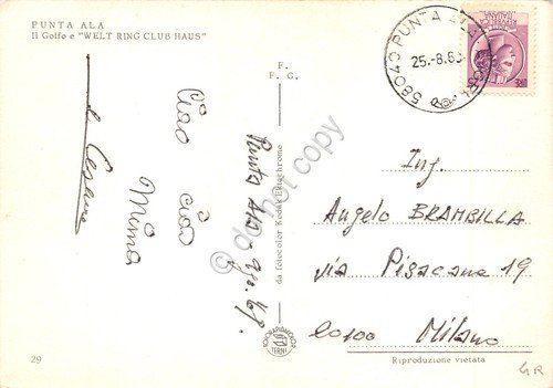 Cartolina Punta Ala Welt Ring Club Haus e golfo 1969 | Immagine Gallery 2
