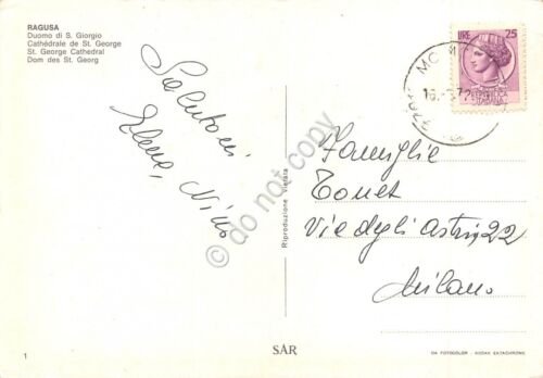 Cartolina Ragusa Duomo di San Giorgio 1972