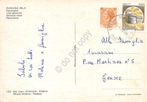 Cartolina Ragusa Ibla Panorama 1982 | Immagine Gallery 2