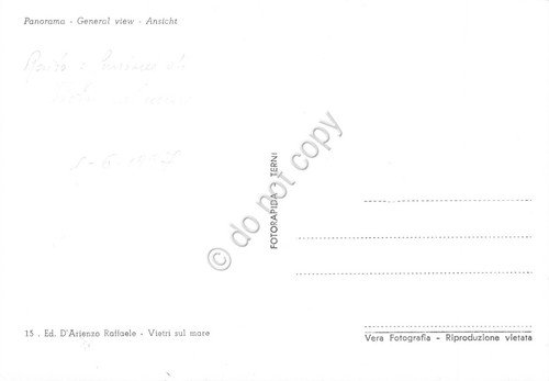 Cartolina Raito Panorama paese da strada auto bus anni '50 | Immagine Gallery 2