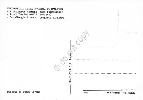 Cartolina Ramstein Anniversario della tragedia 1988