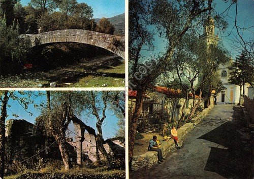 Cartolina Rapallo Entroterra animata vedute varie