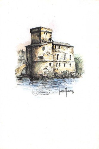 Cartolina Rapallo Illustrata Castello | Immagine principale