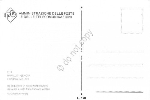 Cartolina Rapallo Illustrata Castello | Immagine Gallery 2