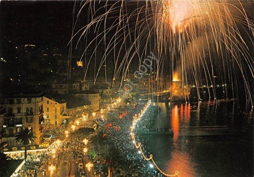Cartolina Rapallo Notturno Fuochi Artificiali 1975 (Genova) | Immagine principale