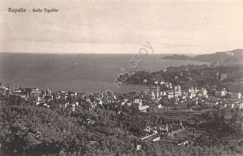 Cartolina Rapallo panorama dall'alto Ed Brunner