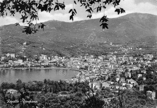Cartolina Rapallo Panorama dall'alto timbro sconosciuto (Genova)