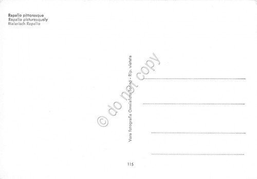 Cartolina Rapallo panorama parziale dall'alto (Genova)