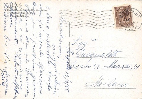 Cartolina Rapallo Passeggiata a mare 1955 (Genova) | Immagine Gallery 2