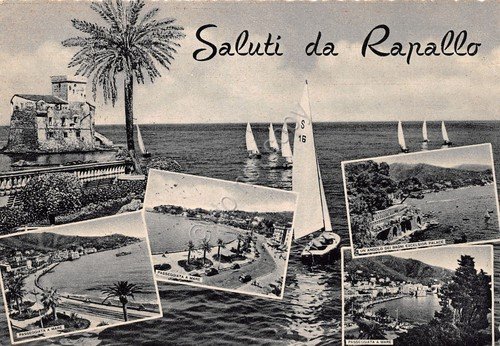 Cartolina Rapallo Vedute 1964 regata barca a vela | Immagine principale