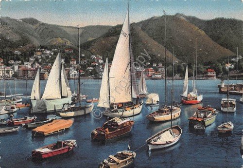 Cartolina Rapallo Yachts in porto barche 1956 | Immagine principale
