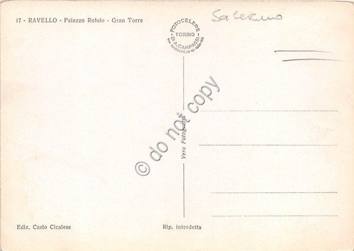 Cartolina Ravello Palazzo Rufolo Gran Torre | Immagine Gallery 2