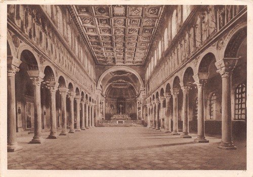 Cartolina Ravenna Basilica S. Apollinare Nuovo Interno 1954 | Immagine principale