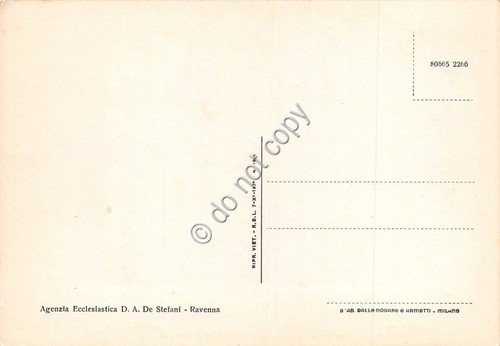Cartolina Ravenna S. Apollinare Nuovo interno anni '20