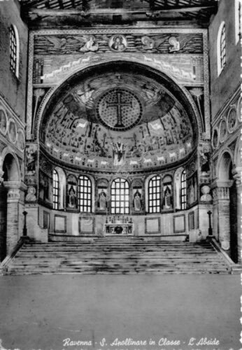 Cartolina Ravenna Santa Apollinare in Classe Abside 1958 | Immagine principale