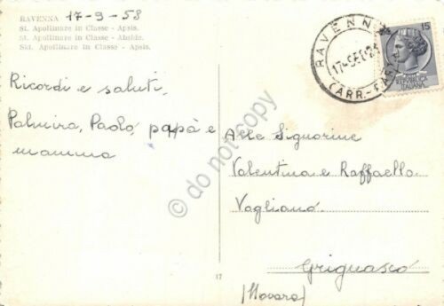 Cartolina Ravenna Santa Apollinare in Classe Abside 1958 | Immagine Gallery 2
