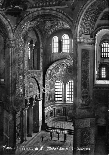 Cartolina Ravenna Tempio di San Vitale Interno